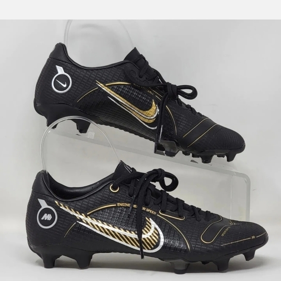 Nike Mercurial Vapor 14 Pro FG Black Gold Soccer Cleats Mens Sz Multi DJ2869-007 - Picture 1 of 11